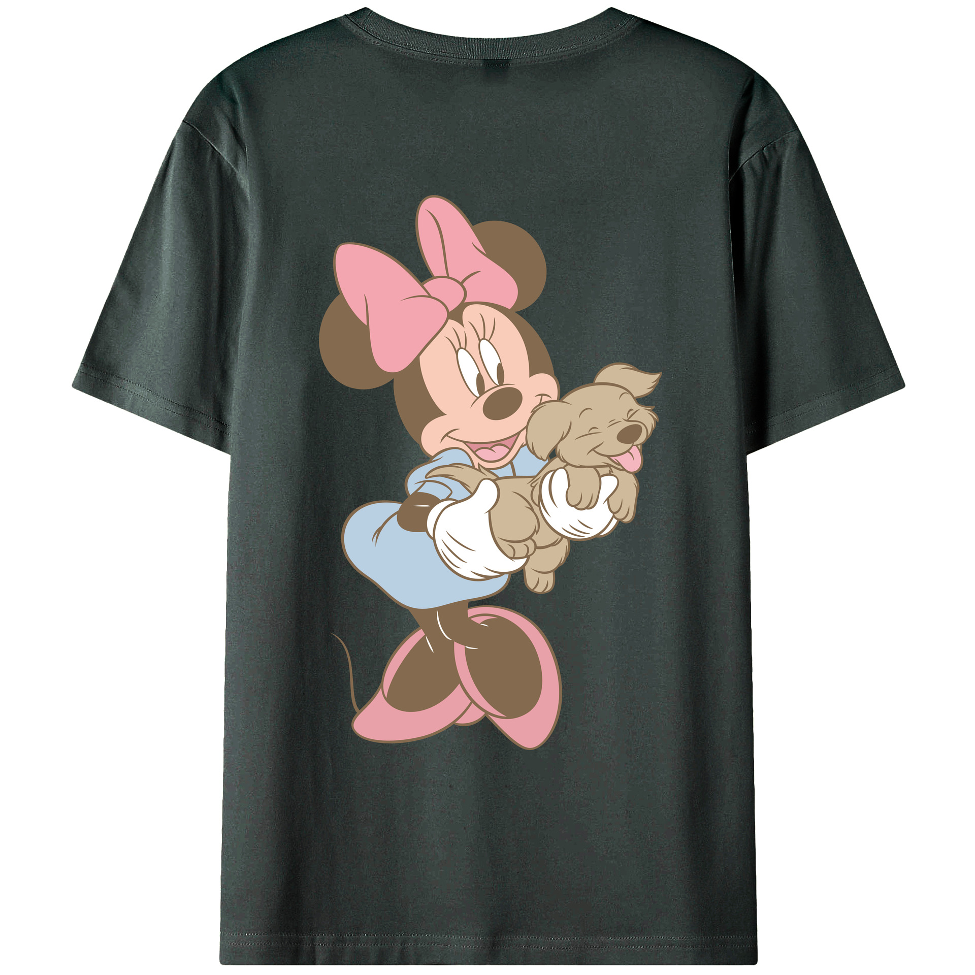 ミッキーマウス Mickey Mouse 綿100％ メンズ半袖Tシャツ（バックプリント） 通気性